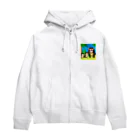 cocodonの森の中のマントヒヒ親子 Zip Hoodie