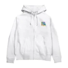 Kyu-ri-no-fujinの海と砂浜 Zip Hoodie