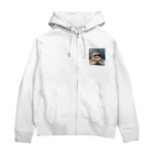 まな九郎ショップの可愛いサメ Zip Hoodie