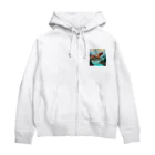 シンゲンの幸運のドラゴン Zip Hoodie