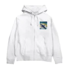 GOLAEのiruka　海を飛び跳ねるイルカ Zip Hoodie