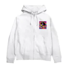 ts-Storeのサイケデリックショートボブ Zip Hoodie