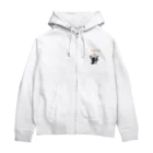 hide0120の犬（眼鏡） Zip Hoodie