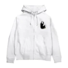 KuMu-music Shopのモノトーン猫 （urick.） Zip Hoodie