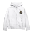 グレージュ猫ロッタン🐈‍⬛のよそ見ロッタン Zip Hoodie