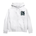 京都イラスト工房の動物シリーズ15：イワシ Zip Hoodie