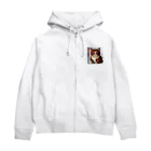 kindonesiaのドット絵のマンチカン Zip Hoodie