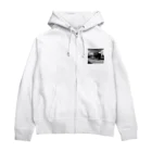 崖っぷちのポニョの"Nostalgia Ville：さびれた町の魅力を感じるグッズ" Zip Hoodie