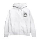 ワンダーワールド・ワンストップの和服を着たハリネズミ Zip Hoodie