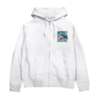 ❤︎cute❤︎のbeautiful blue bird Zip Hoodie