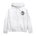 イラスト MONYAAT の履いてる？ 80DENIER タイツを履いたスズメ　大きめ Zip Hoodie