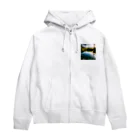 No Fishing No Life のここで釣りをさせて下さい! Zip Hoodie