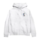 Shiba_IncのSitting rabbit（座るウサギ） Zip Hoodie