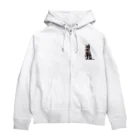 SnapTail by 交流猫動画の【バックP有】キジトラ猫ニャッハー（Type-01-OR） Zip Hoodie