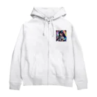 ZZRR12の時間の守護者、猫耳の魔女の神秘的なダンス Zip Hoodie