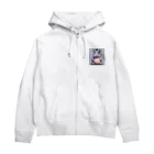 blue sky shopのかわいいカバのグッズ Zip Hoodie