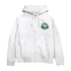 ファンシーTシャツ屋のアウトドアーワッペン Zip Hoodie