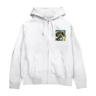 Paonのズーのダイナミック・ダックスフントくん Zip Hoodie