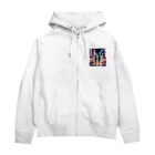 MoekingのAkihabara  Zip Hoodie