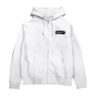 QUQU_WORKSのノーサーフスケートノーライフ サーフスケートシルエットデザイン ブラック Zip Hoodie