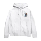 ぱんだまんの３Dウサギ Zip Hoodie