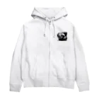 Zumba640の泣いているパグ Zip Hoodie