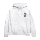 Yudanのアブストラクトな楽器のシルエット Zip Hoodie