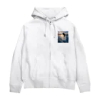 ai美女ショップの夕日とイルカ🐬🌅 Zip Hoodie