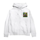 Colorful Canvasの猫ちゃん大集合 Zip Hoodie