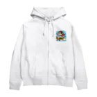 cozycoの飛行機に乗ったワンちゃん Zip Hoodie