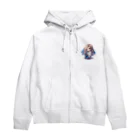 honoka_tの金髪ちびキャラ美少女 Zip Hoodie