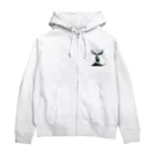 「動物ミリ屋」の森の賢者 Zip Hoodie