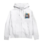 Kyon_IllustItemShopのロックシンガー Zip Hoodie