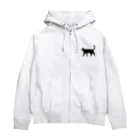 Teatime ティータイムの黒猫は見ていた　ねこ Zip Hoodie