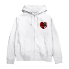 ファンシーTシャツ屋のクールでかっこいいトライバルハート デザイン Zip Hoodie