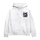 しろはむの宇宙旅行する白いハムスター Zip Hoodie