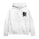 Relaxing Beatsのモノクロ美少女 Zip Hoodie