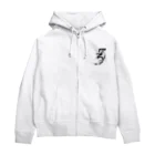 taki・ショップの龍【白黒】 Zip Hoodie