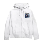 katohkouchiの星空の舞、夜を守る猫 Zip Hoodie