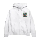 barisukaのゲーム中毒のブルドッグ Zip Hoodie