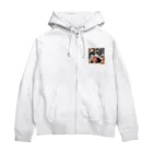 にゃんこグッズのにゃんこ浮世絵ニャン🎵 Zip Hoodie