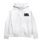 AQUAMETAVERSEの大小の輝くシャボン玉　BLUE PLUM  691 Zip Hoodie