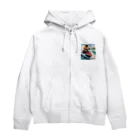 qloのジェットスキー乗り乗りグランマ Zip Hoodie