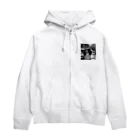 LoraCafeのサングラスのBarry Zip Hoodie