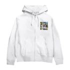 tagamiya7の可愛く別れを告げるポメチワ Zip Hoodie