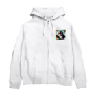 やんちゃな動物達のヤンぺん Zip Hoodie