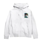 AQUAMETAVERSEの寝ぼけ顔　なでしこ1478 Zip Hoodie