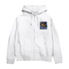 レトロゲームイラストのレトロゲードット絵ファミコン3 Zip Hoodie