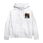 uho_uhoの読書している少女 Zip Hoodie