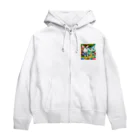 atu-daruma77の可愛らしいウサギが描かれた絵本 Zip Hoodie